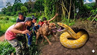 Famous Brave Hunter Use Pitbull To Catch 2 Giant Golden Pythons Profile