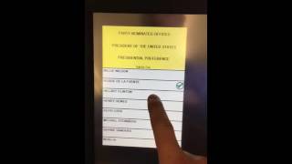 2/2 Malfunctioning voting touchscreen Hillary Clinton Bernie Sanders June 2016