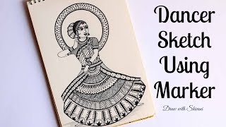 Hi friends.. in this video you will find how to make beautiful dancing
lady using only black marker. i have used sharpie permanent marker for
this. #wo...