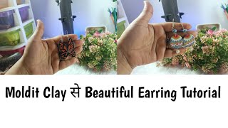 Diy Earring with moldit clay #diyideas #videoshorts #craft #diycrafts