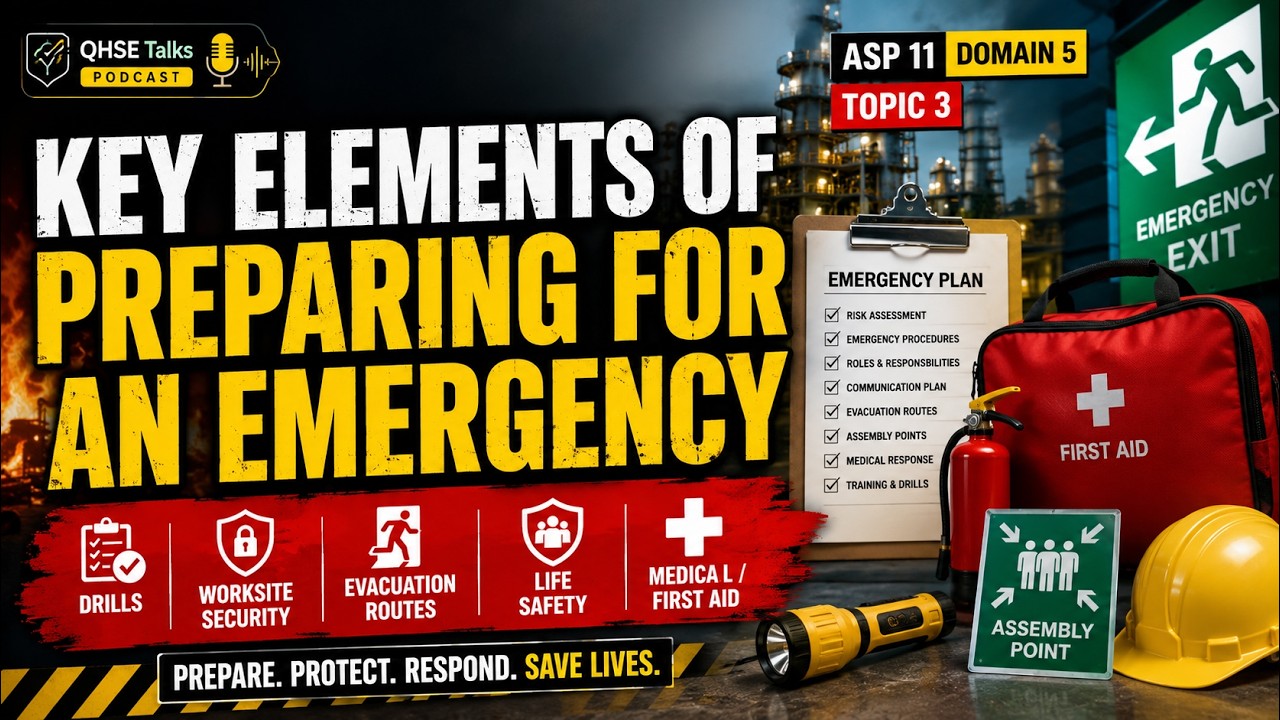ASP 11 Domain 5 Topic 3 | Key Elements of Preparing for an Emergency | Drills & Life Safety