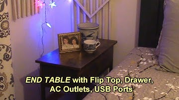 Yoobure End Table with Flip Top / Drawer/ Shelves, AC Outlets, USB Ports Robert Shows Full Assembly!