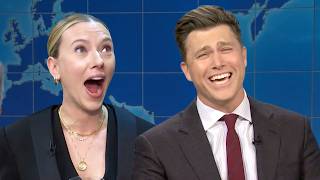 Colin Jost Making Scarlett Johansson Jokes On Snl For 7 Minutes Straight