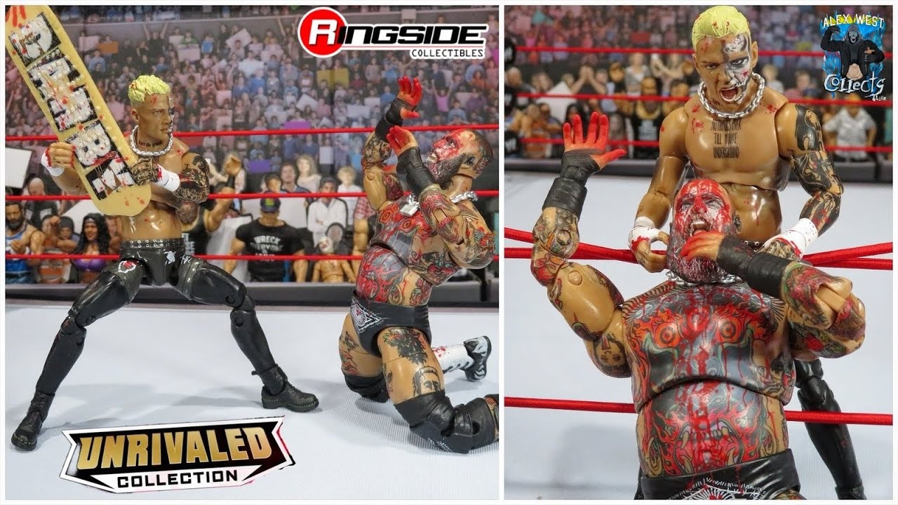 AEW Jazwares Unrivaled Ringside Exclusive Blood & Guts Darby Allin vs Brody King Figure Review!
