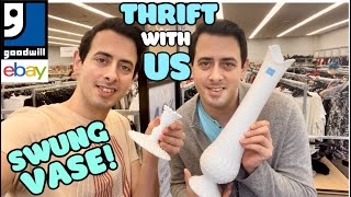 THRIFT WITH US  ~ FOUND THE SWUNG VASE! POTTERY! ~ RESELLING ON eBay FOR A PROFIT