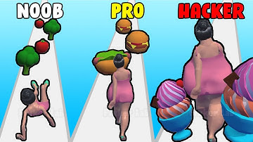 How to get fit in NOOB vs PRO vs HACKER with Body Shape | Pinker Lab