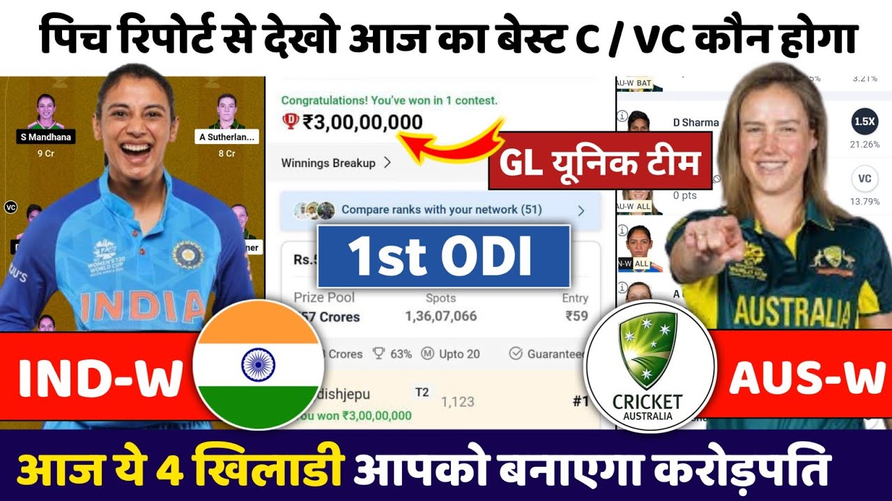 Ind-W vs Aus-W 1st odi Pitch Report | Allan Border Field Brisbane Pitch Report | Today Pitch Report