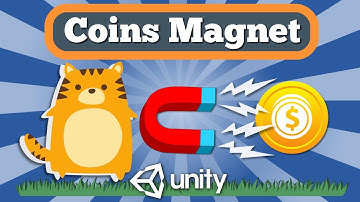Unity 2D Tutorial How To Make Coins Magnet And Simple Coins Score UI Counter For Arcade Game.