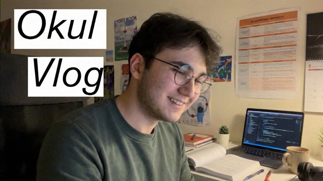 Bilgisayar Başında ve Okulda Bir Gün | Üniversite Vlogu