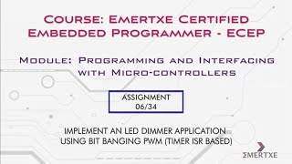 PIC Micro-controller programming | Assignment 006 | Led dimmer application using BIT banging PWM. screenshot 1