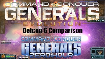 Command And Conquer: Generals Evolution - Defcon 6 Comparison