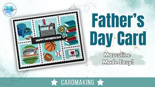 A Father's Day Card Made EASY! | One Stencil, Endless Masculine Card Ideas | Waffle Flower Crafts