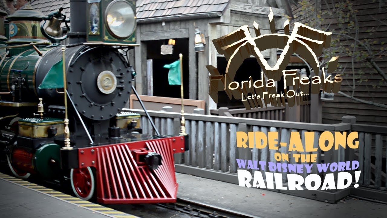 orlando florida Walt Disney World Railroad Review & Ride Along at night!