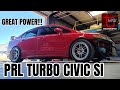 "Tuned" PRL Turbo Civic SI - Great Power on Stock Motor!