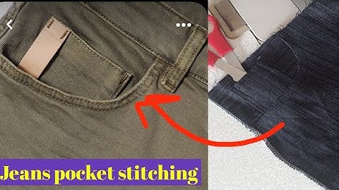 How to cut and sew Jeans trouser/pant part 2 #jeans #pocket