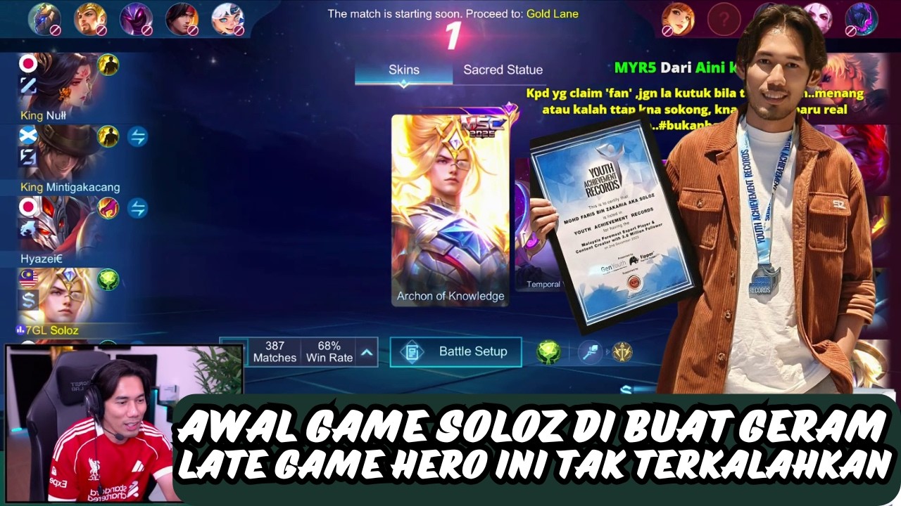 AWAL GAME SOLOZ DI BUAT GERAM!! LATE GAME HERO INI TAK TERKALAHKAN!!