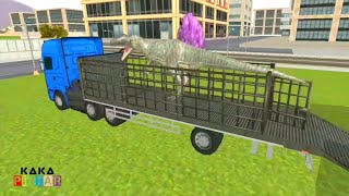 truk muatan dinosaurus ‼️ Dino Transporter Truck Games screenshot 2