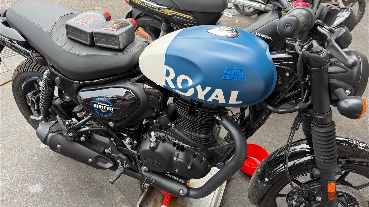 Royal Enfield Hunter 350 Motul 7100 full synthetic 1.700ml oil Change 