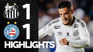 GOL NO ÚLTIMO MINUTO!! Santos vs Bahia (1-1) HIGHLIGHT | Serie A Brasileirão 2026/27