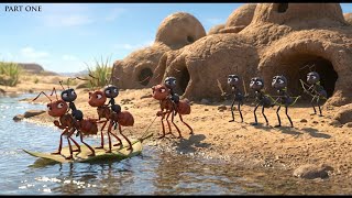Ant War Begins Black Vs Red Ants Battle For The River Part 1 Animated Story