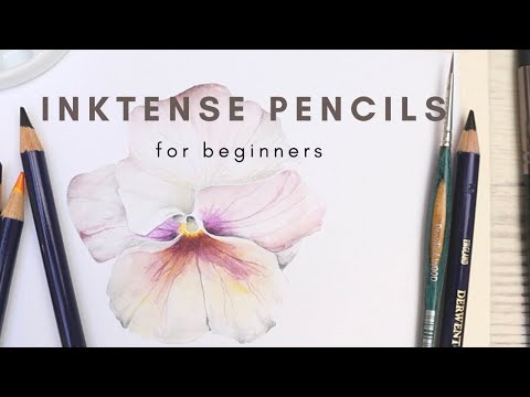 How to obtain delicate colours with Inktense Pencils 