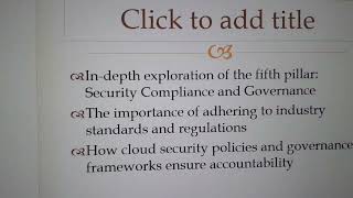 Mastering Cloud Security 6 Key Pillars Explained