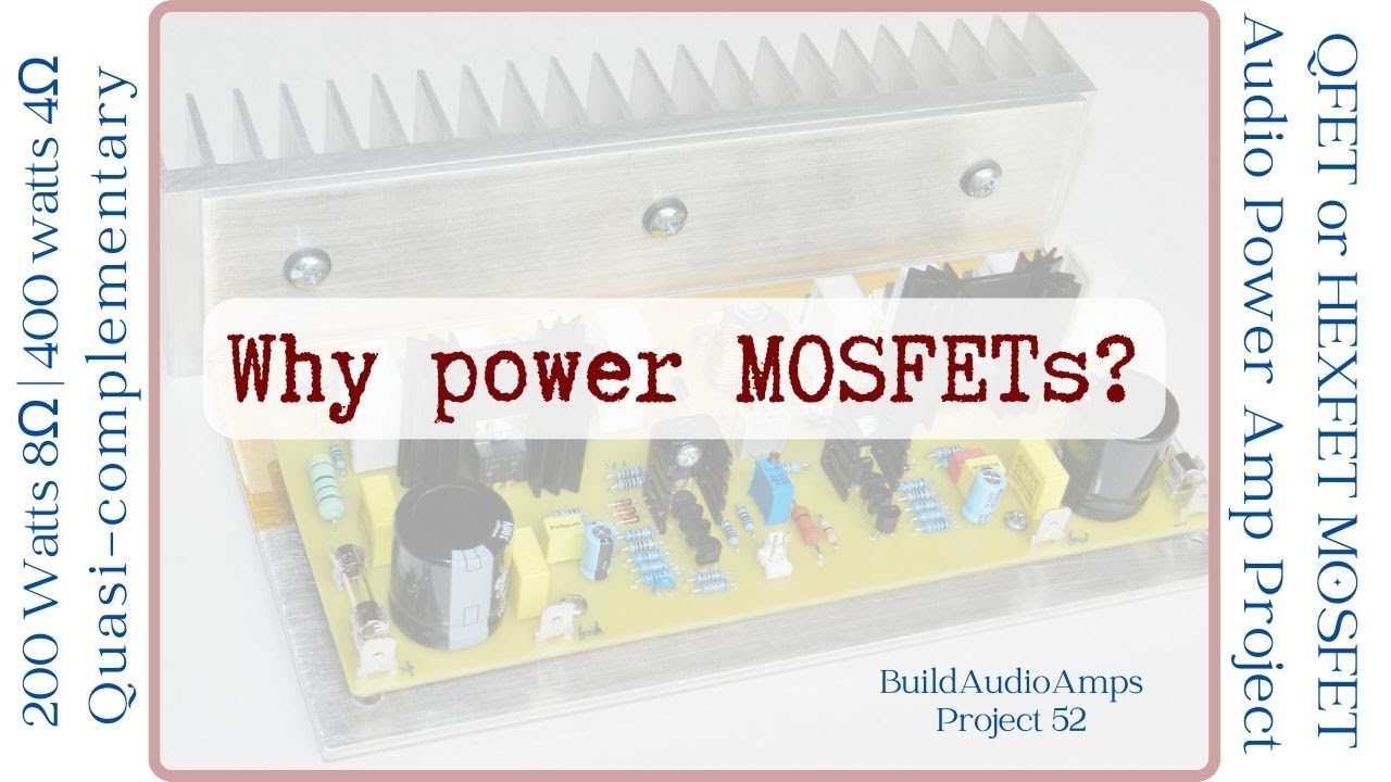 200+ watts 8Ω or 400+ watts 4Ω QFET or HEXFET power