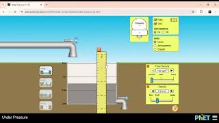 Percobaan Phet Simulation Under Pressure (Tekanan Hidrostatis)