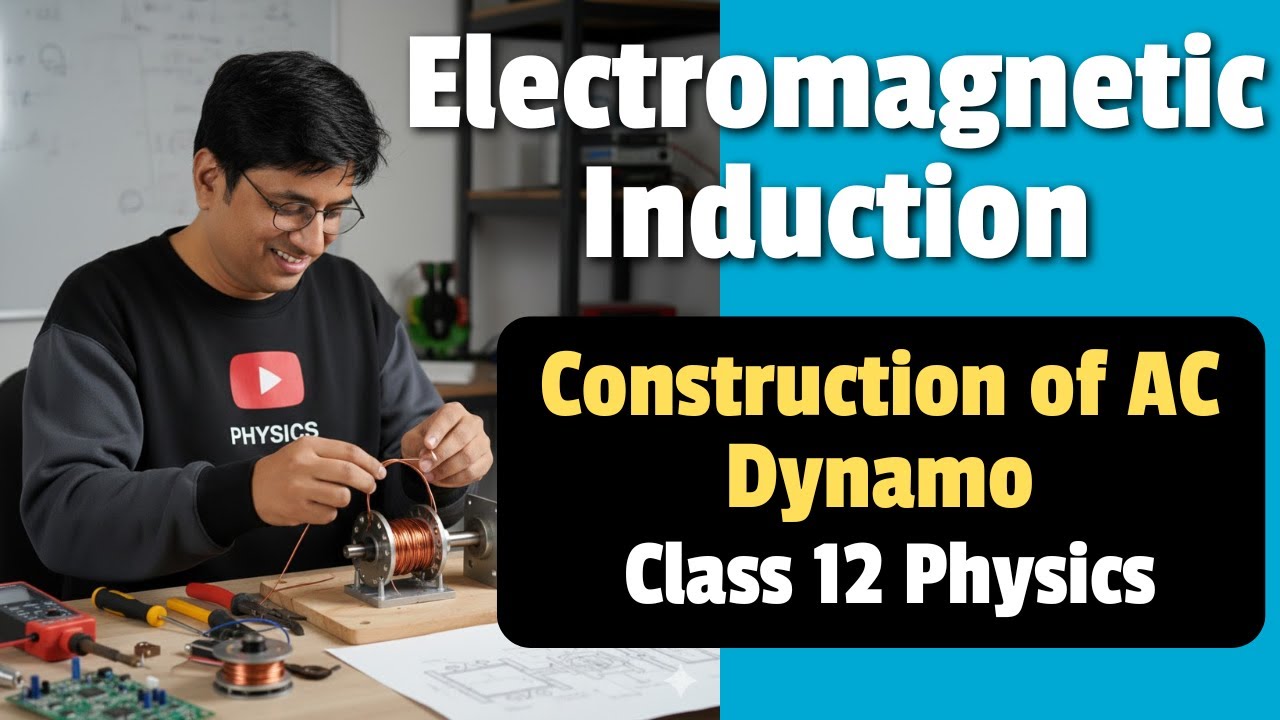 Construction of AC Dynamo | Class 12 Physics Chapter 6 | Working Parts and Diagram Explanation Guide