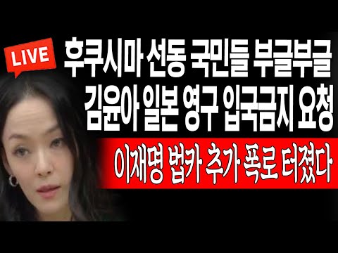 (라이브뉴스) 김윤아 일본 영구 <strong>입국금지</strong> 요청! 이재명 법카 추가 폭로 터졌다! / 2023.08.25