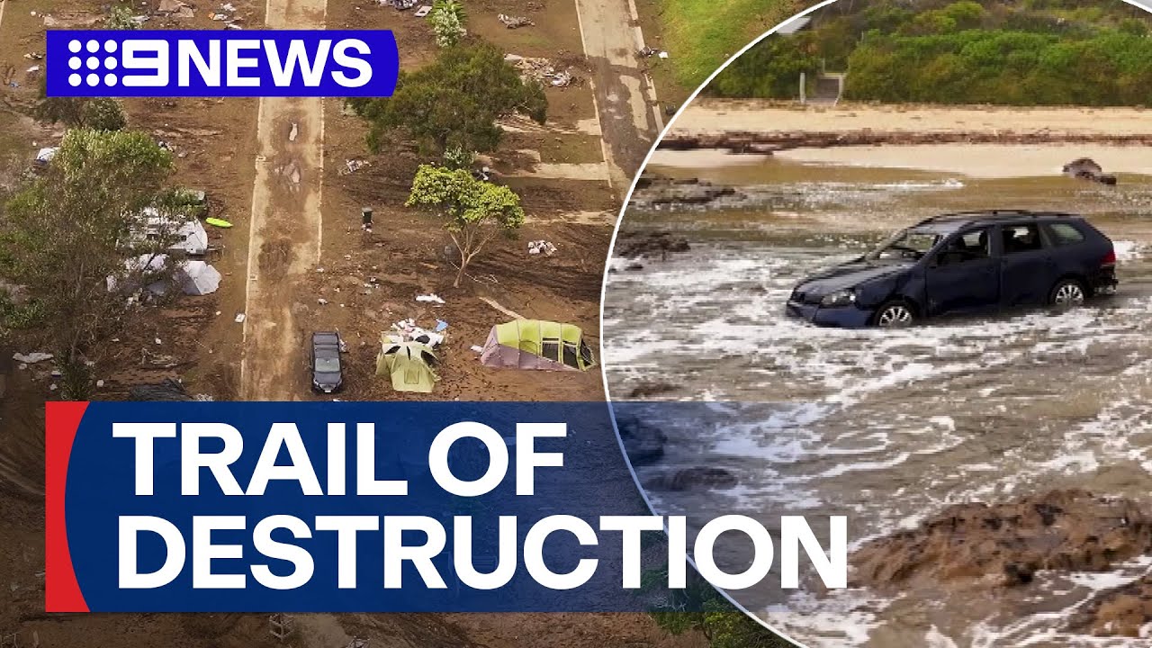 The Great Ocean Road re-opens after extreme flash flooding | 9 News Australia