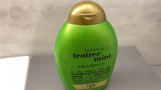 OGX Hydrating + Tea Tree Mint Shampoo Scalp Shampoo with Tea Tree & Peppermint Oil - 1 Minute Review