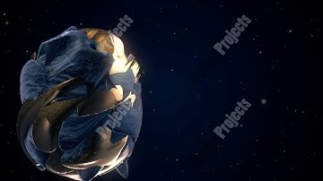 Abstract CGI motion graphics and animated background