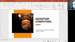 Quantum portfolio optimization of alternative investments w/Tina Sebastian-- Meetup-Lite 20200916
