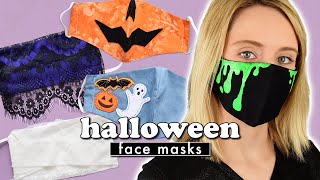 5 EASY DIY HALLOWEEN FACE MASKS (Spooky + Cute!) || Actually Alli