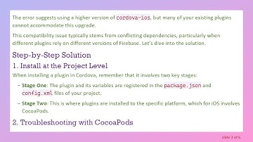 Solving the Cordova iOS Compatibility Issue with the cordova-plugin-firebase-authentication
