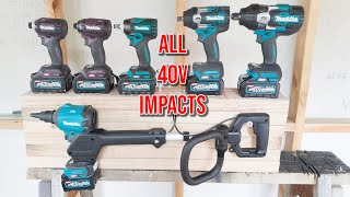Every Makita 40v Impact Wrench Head to Head. Which is Quicker, Impact Driver VS Impact Wrench