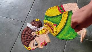karwa chauth / Diwali special rangoli...||करवा चौथ की अब तक की सबसे खूबसूरत रंगोली..||@FuntoLearn05