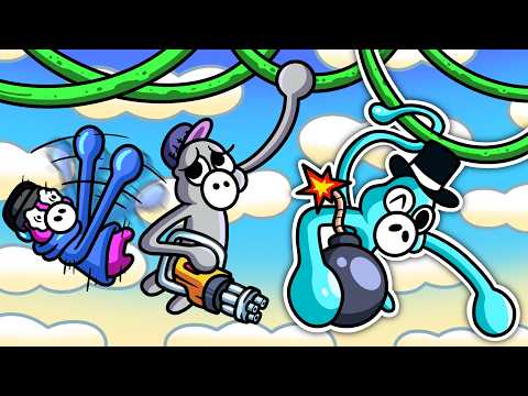 We Fling Weird Ragdoll Monkeys with Bombs and Machine Guns!