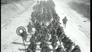 American Expeditionary Forces (AEF) soldiers return to an Army base in the Wester...HD Stock Footage