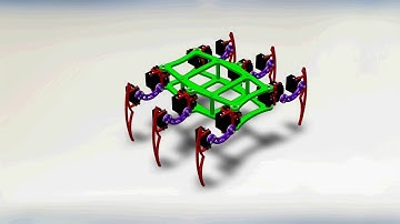 Hexapod walking simulation