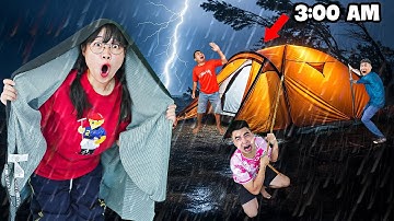 Hà Sam Thử Thách Cắm Trại Qua Đêm Ngày Mưa Bão Trong Rừng Và Ăn Món Gà Bọc Đất Cực Ngon