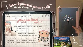 how i journal on my tab 📔 (asmr) + new case 💐