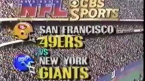 1986 NFL on CBS - 49ers vs Giants - Divisional Playoff Intro