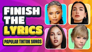 CAN YOU FINISH THE LYRICS? | Most Popular TikTok Songs EVER  Music Quiz