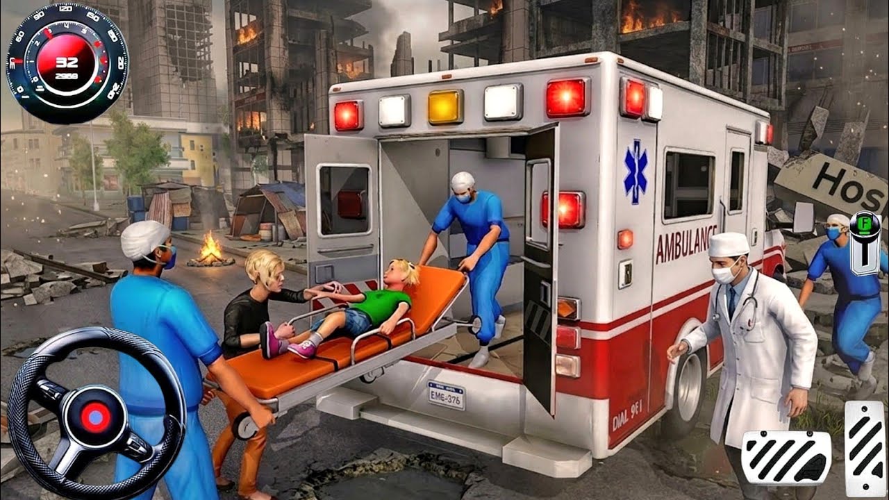 Ambulance Rescue Simulator Games: Doctor With Paramedic Emergency City Rescue: Android Gameplay