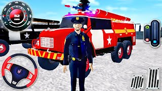 Fire Truck Driving Rescue Missions Simulator 2021 - Hero Police Emergency Drive - Android GamePlay screenshot 5