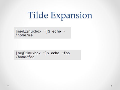 Linux | Tilde Expansions