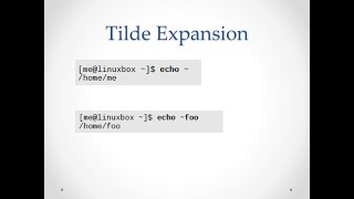 Linux | Tilde Expansions
