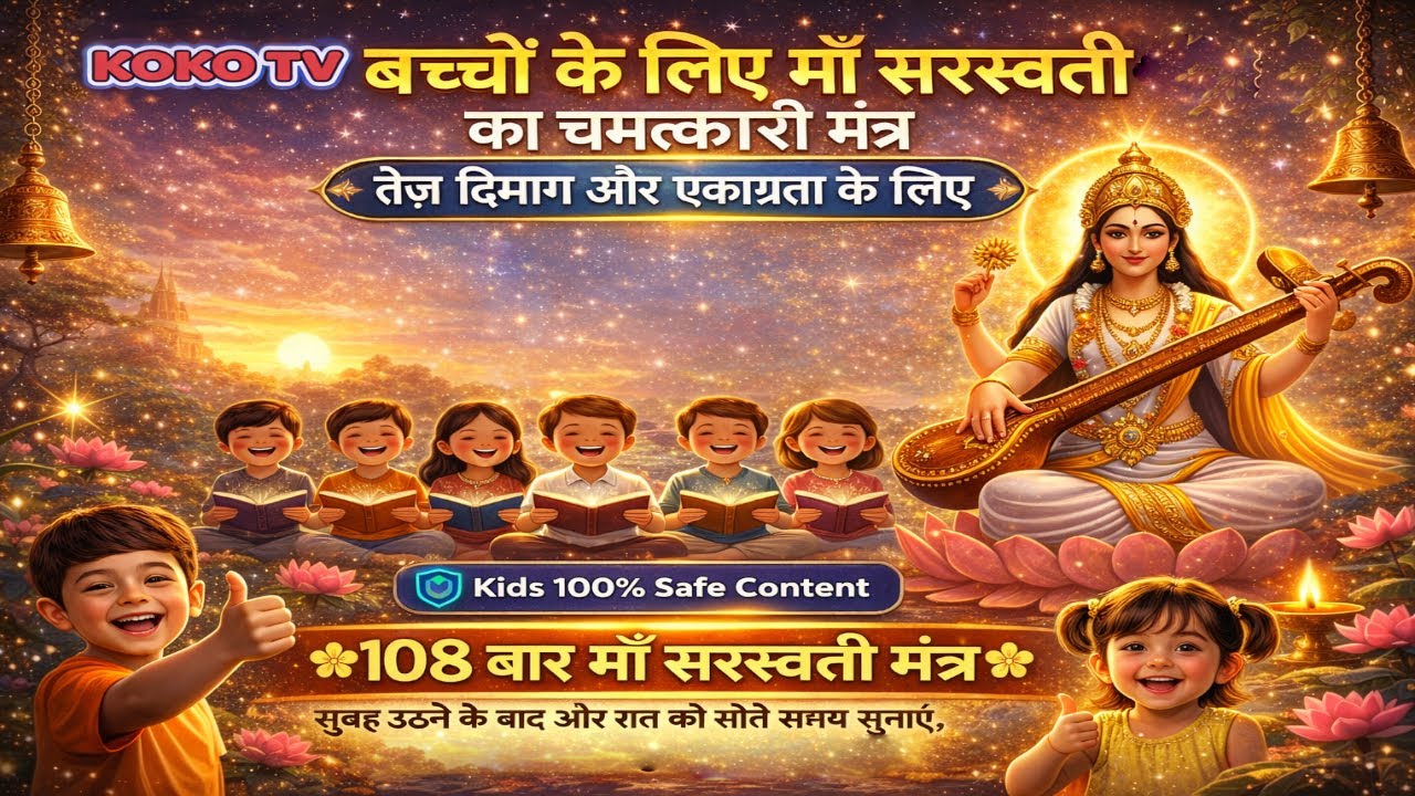 बच्चों के लिए माँ सरस्वती का चमत्कारी मंत्र | तेज दिमाग और एकाग्रता के लिए